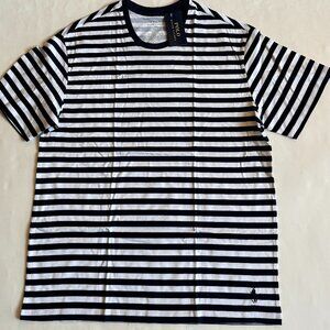 NWT Mens Polo Ralph Lauren Striped Short Sleeve Mercerized Cotton T-Shirt Navy L